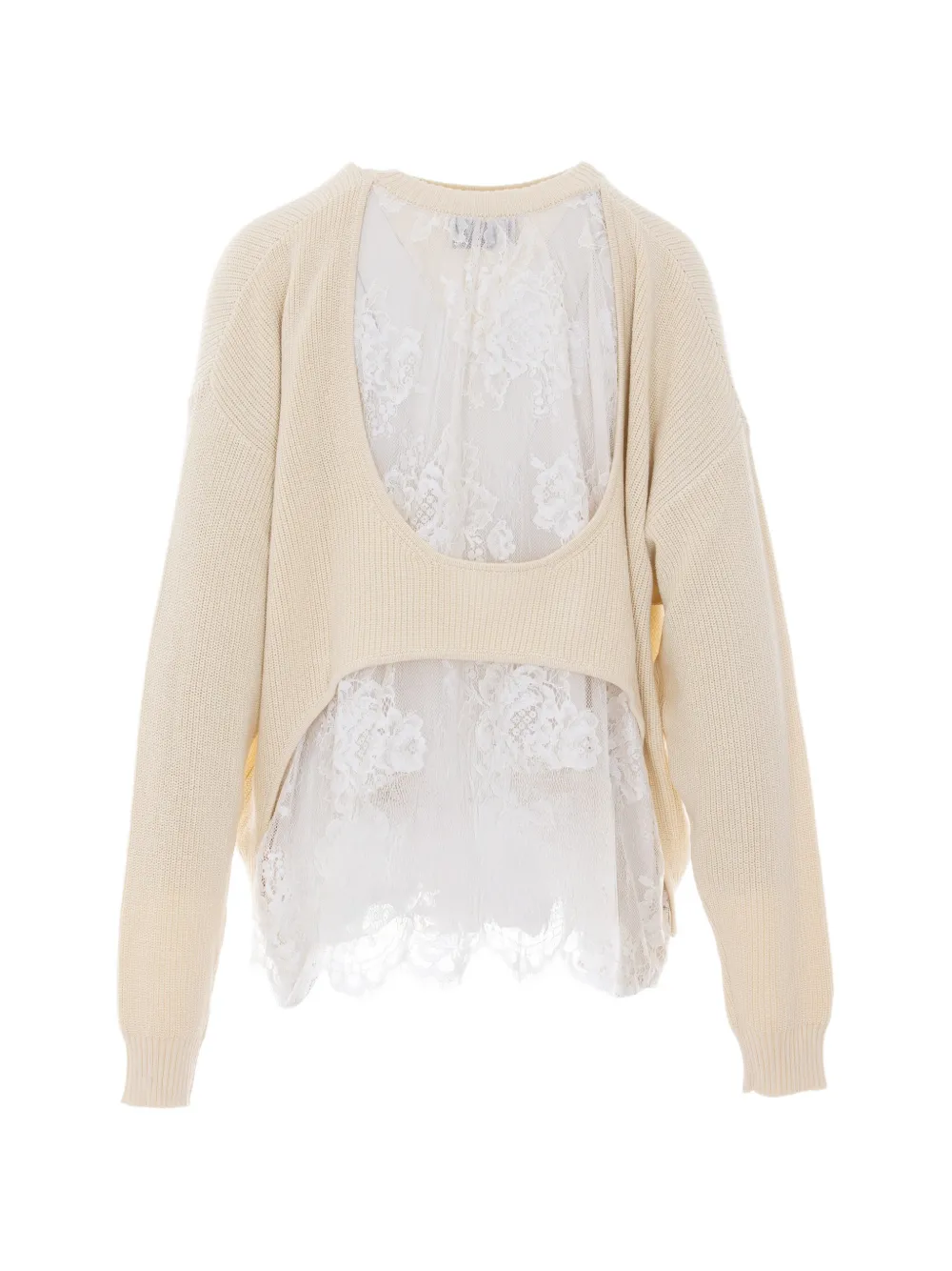 Aniye By Lydia Lace-back Crew-neck Sweater - Neutrals 