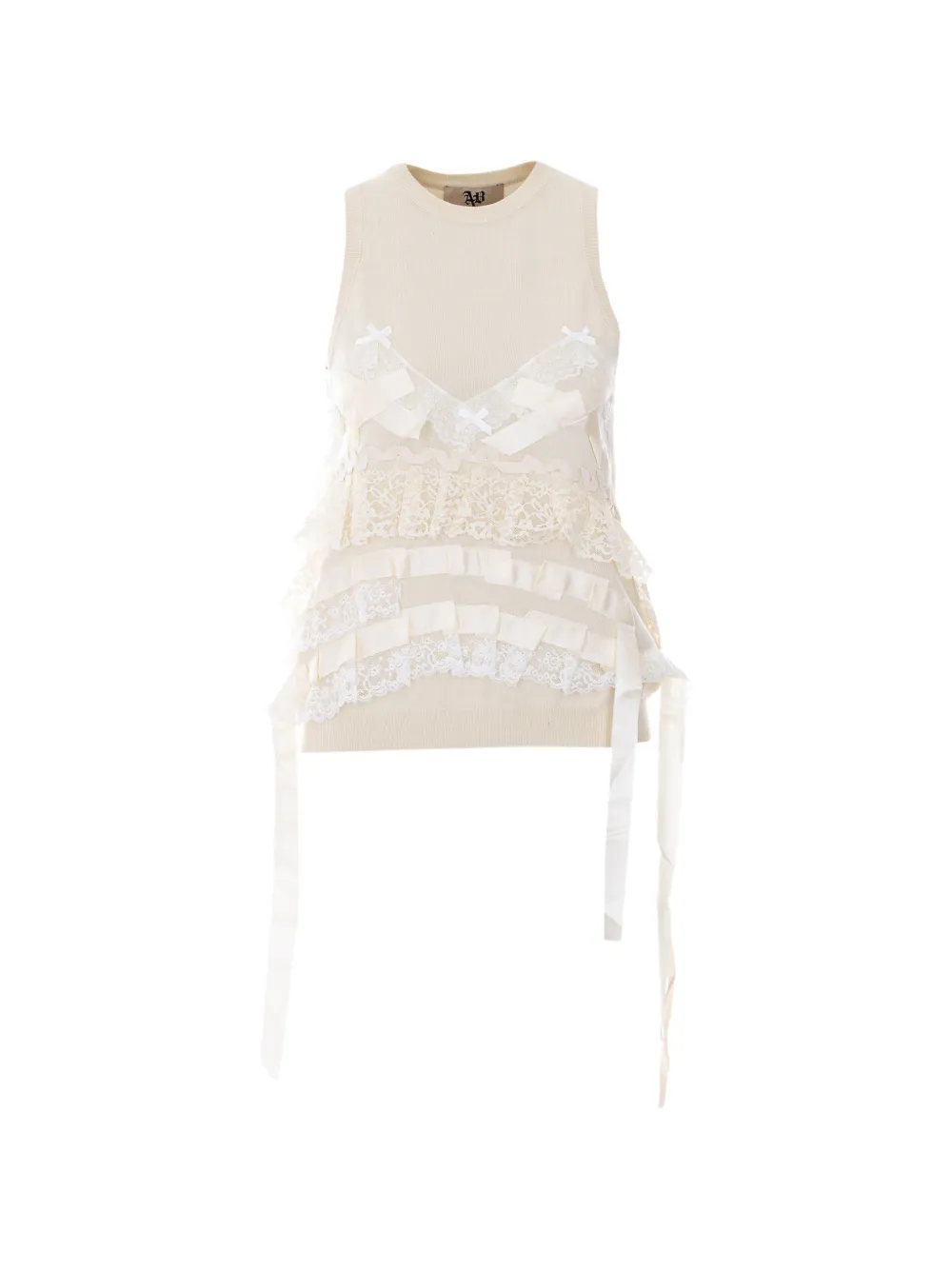 Aniye By Angie lace bow top - Toni neutri