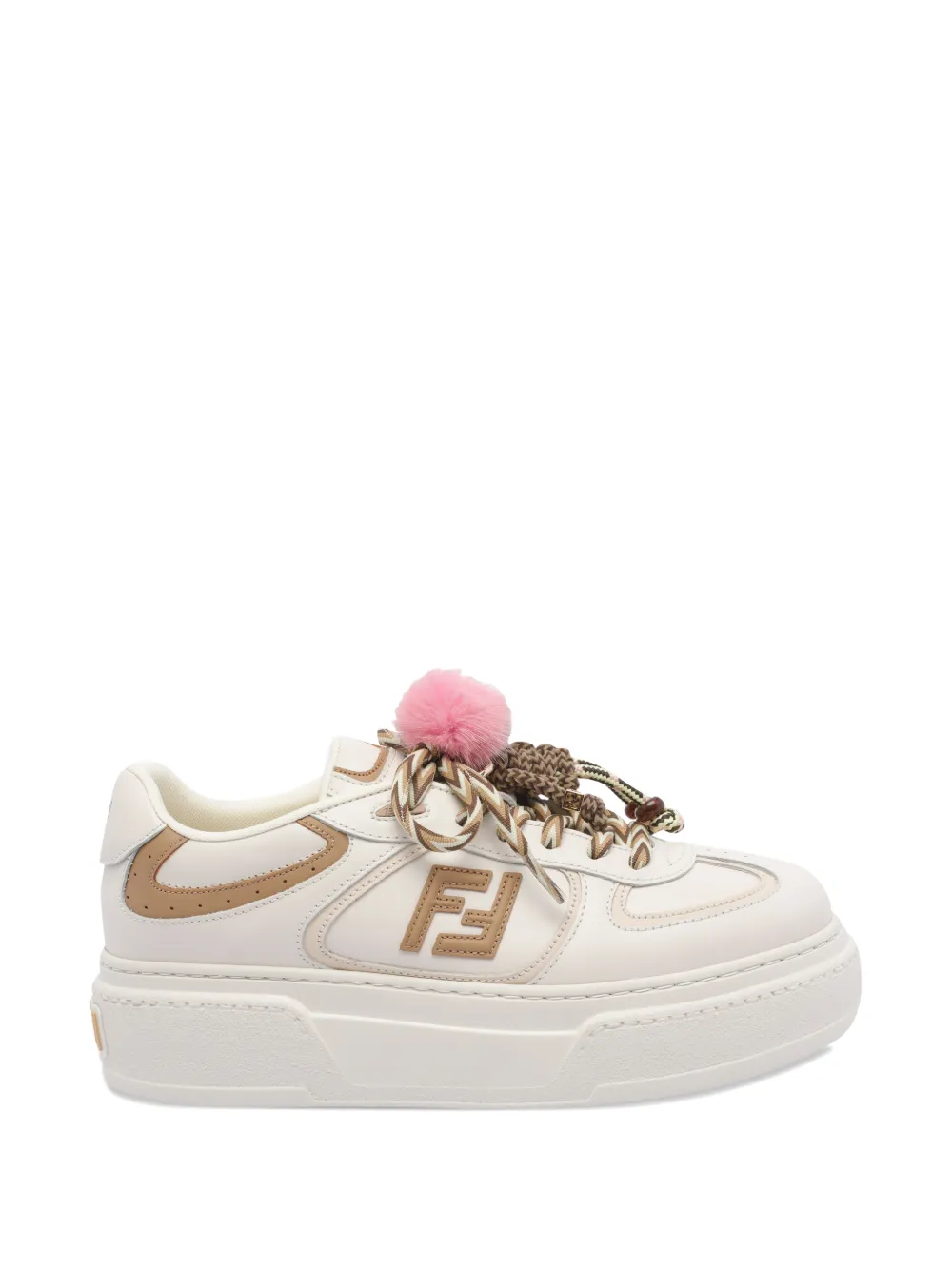FENDI Match platform sneakers - Toni neutri