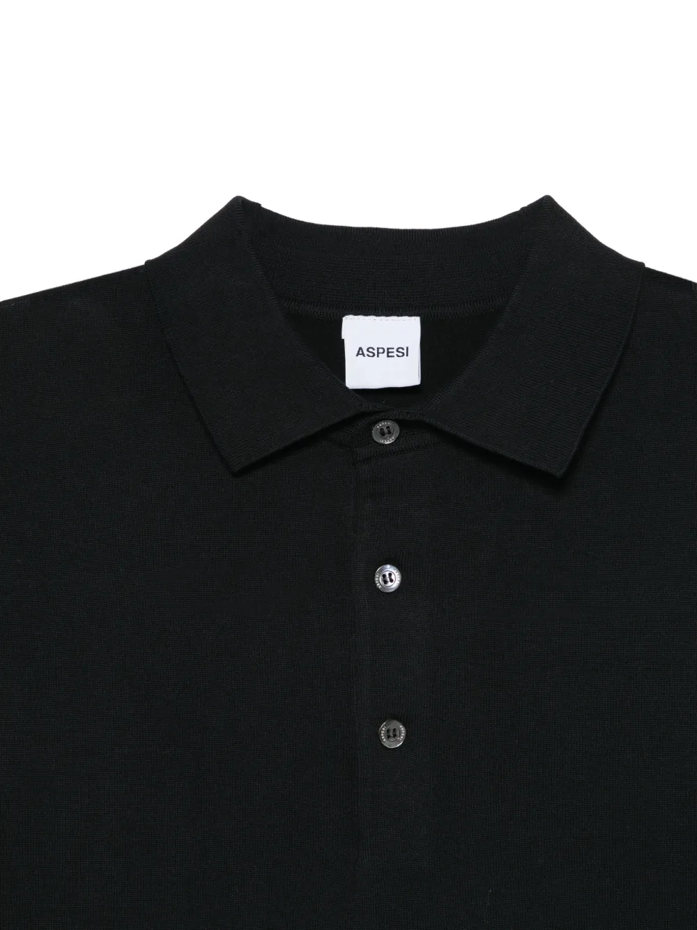  Aspesi Button Polo Shirt - Black 