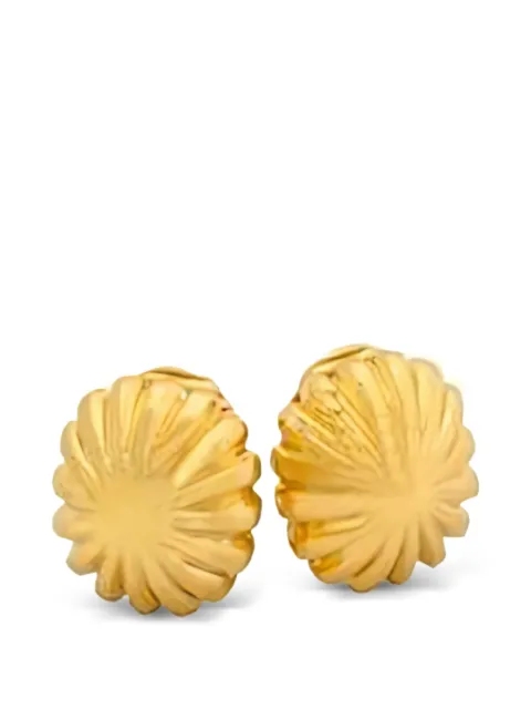 David Webb fluted dome earrings