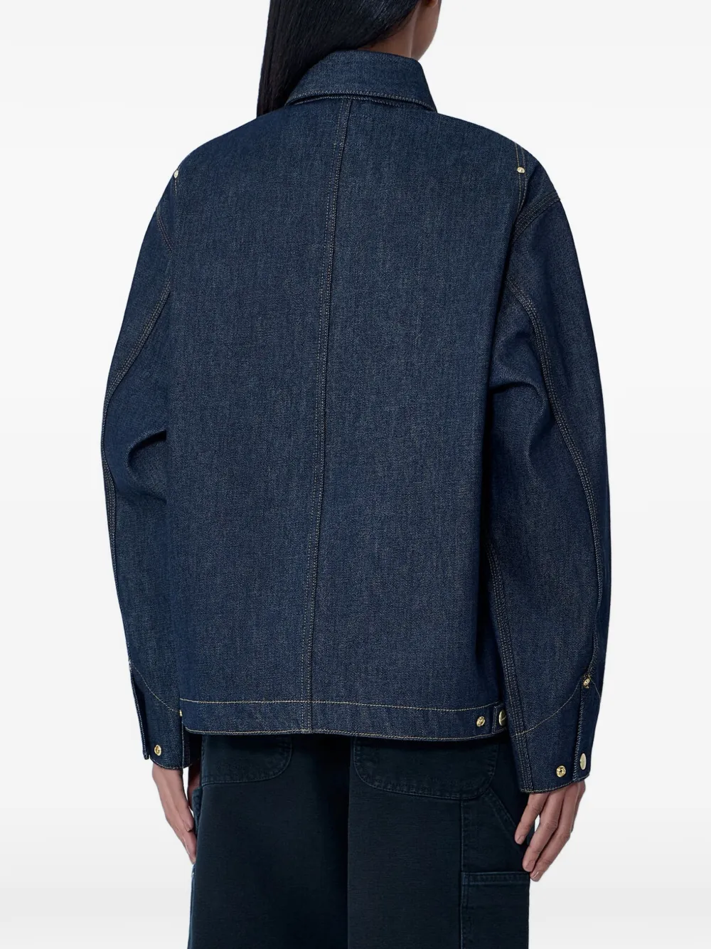  Carhartt Wip Button Patch Pocket Denim Jacket - Blue 