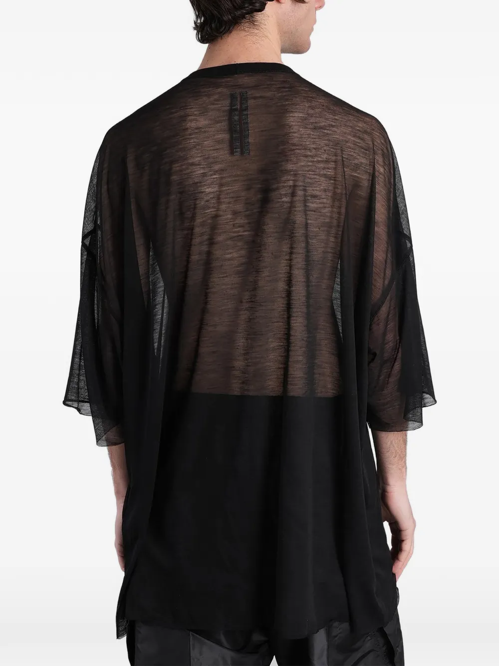 Rick Owens Oversized wollen T-shirt Zwart