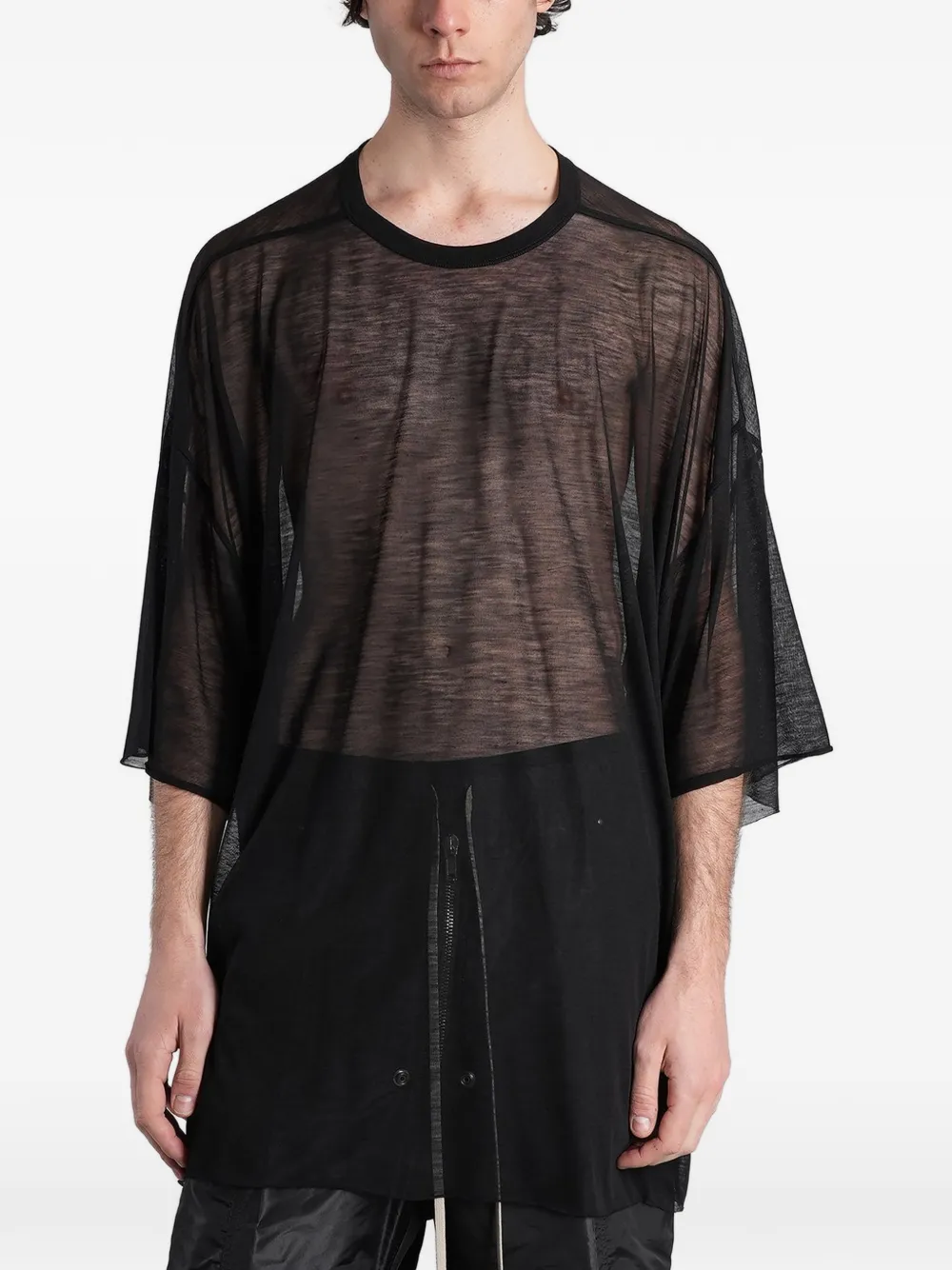 Rick Owens oversized wool T-shirt - Schwarz