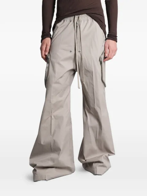 Rick Owens Heizer Belas zip-details drawstring cotton trousers
