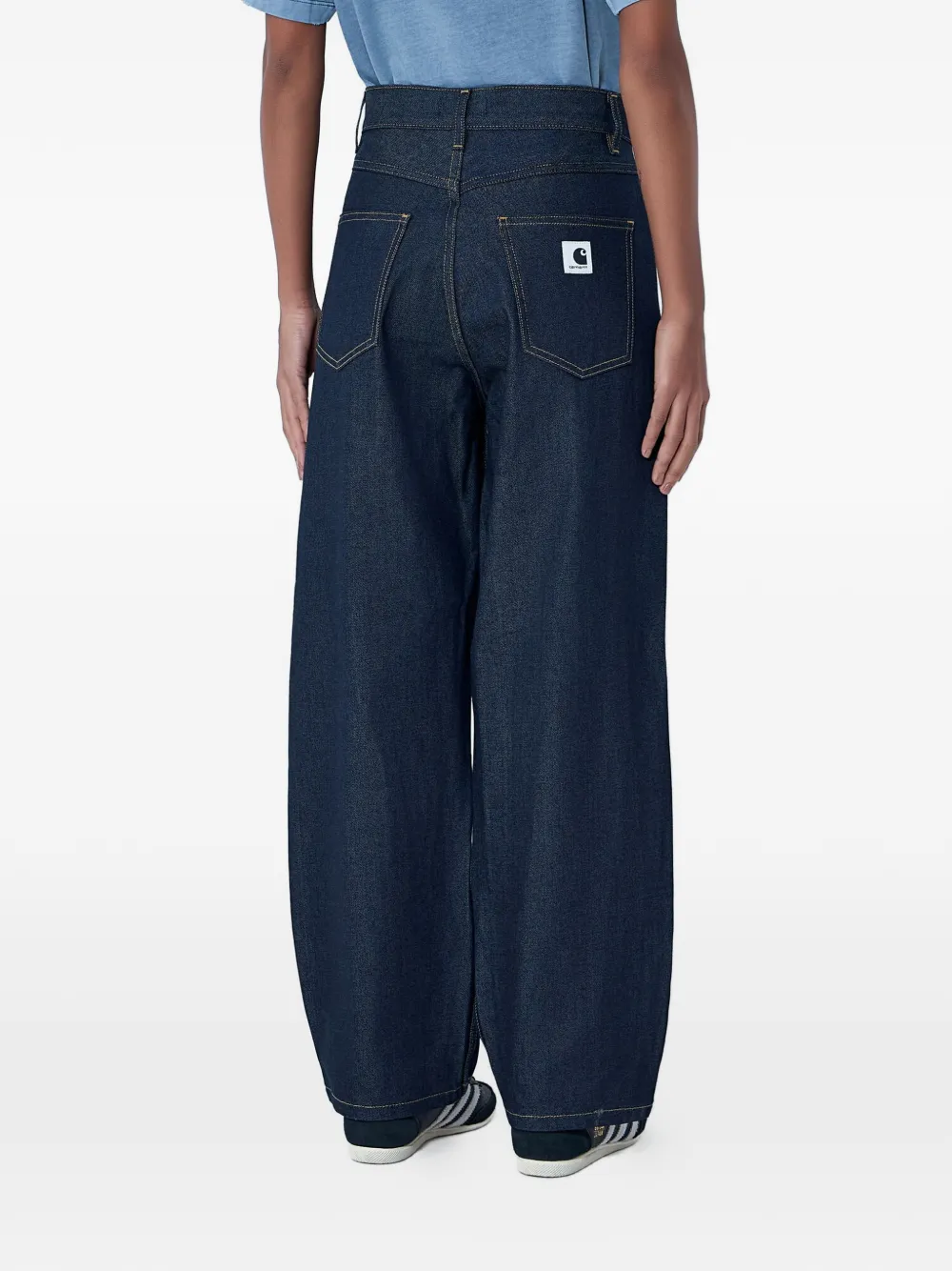  Carhartt Wip W' Brandon Five-pocket Wide-leg Trousers - Blue 