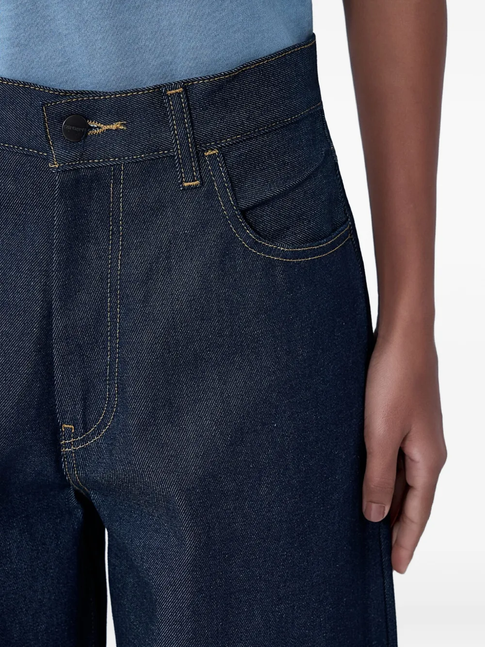 Carhartt WIP W' Brandon broek met wijde pijpen en vijf zakken Blauw