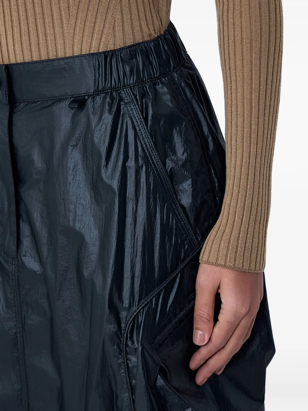 Moncler Cargo rok met gekreukt effect Zwart