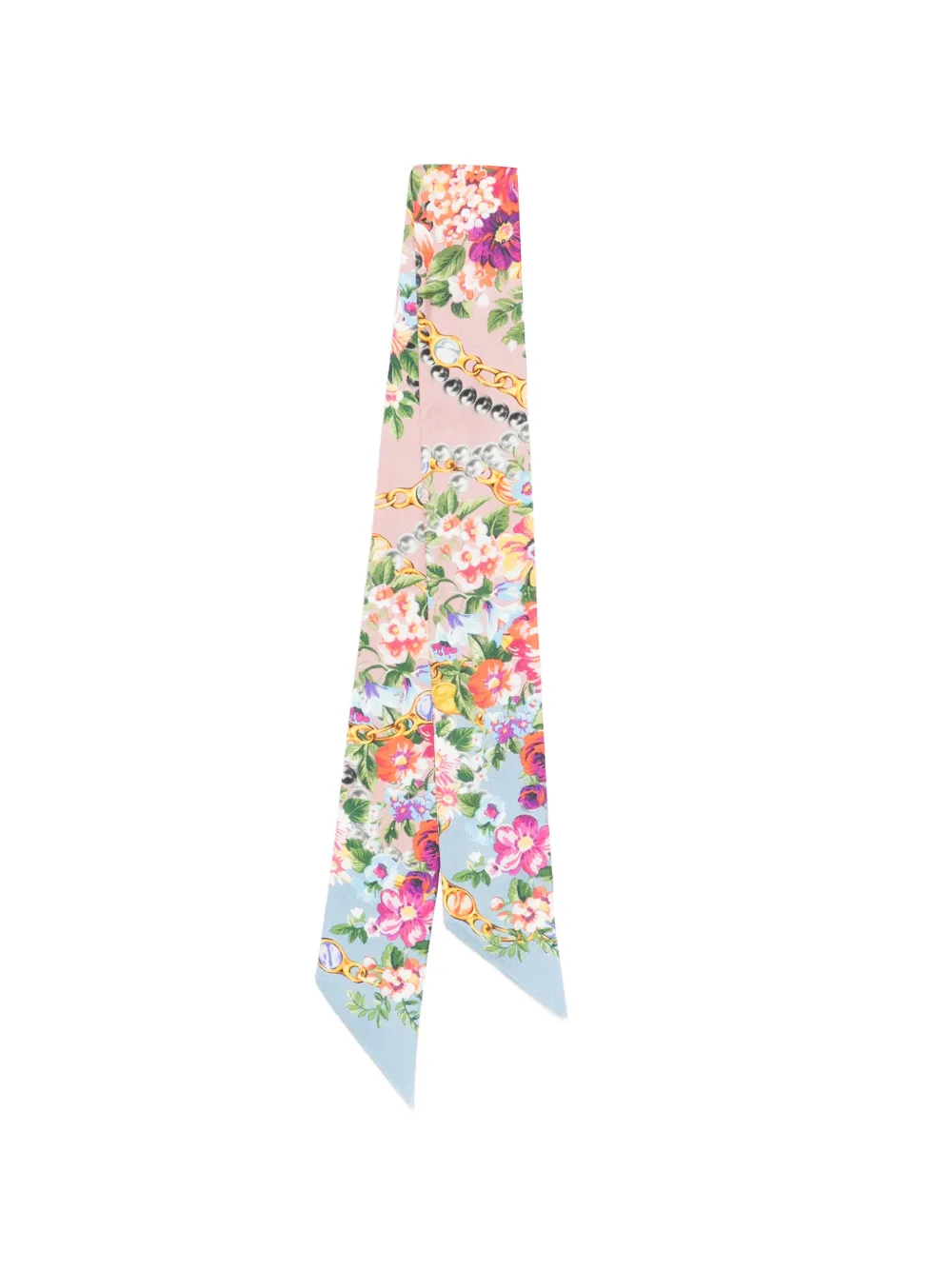 Dolce & Gabbana floral-print twilly scarf - Rosa