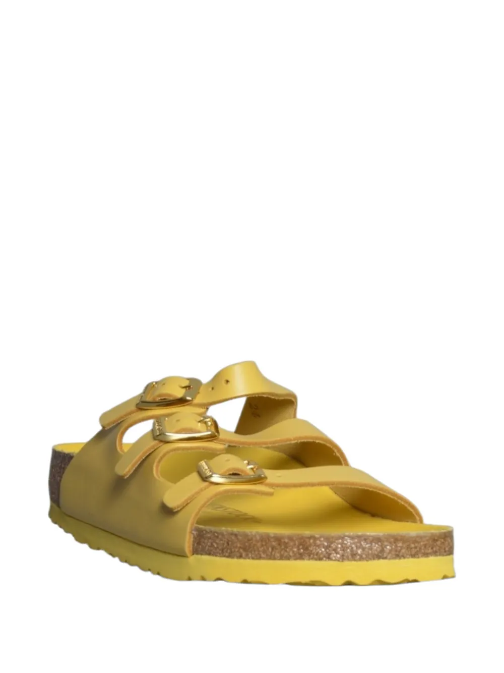 Birkenstock Florida sandalen met drievoudig bandje en gesp Geel