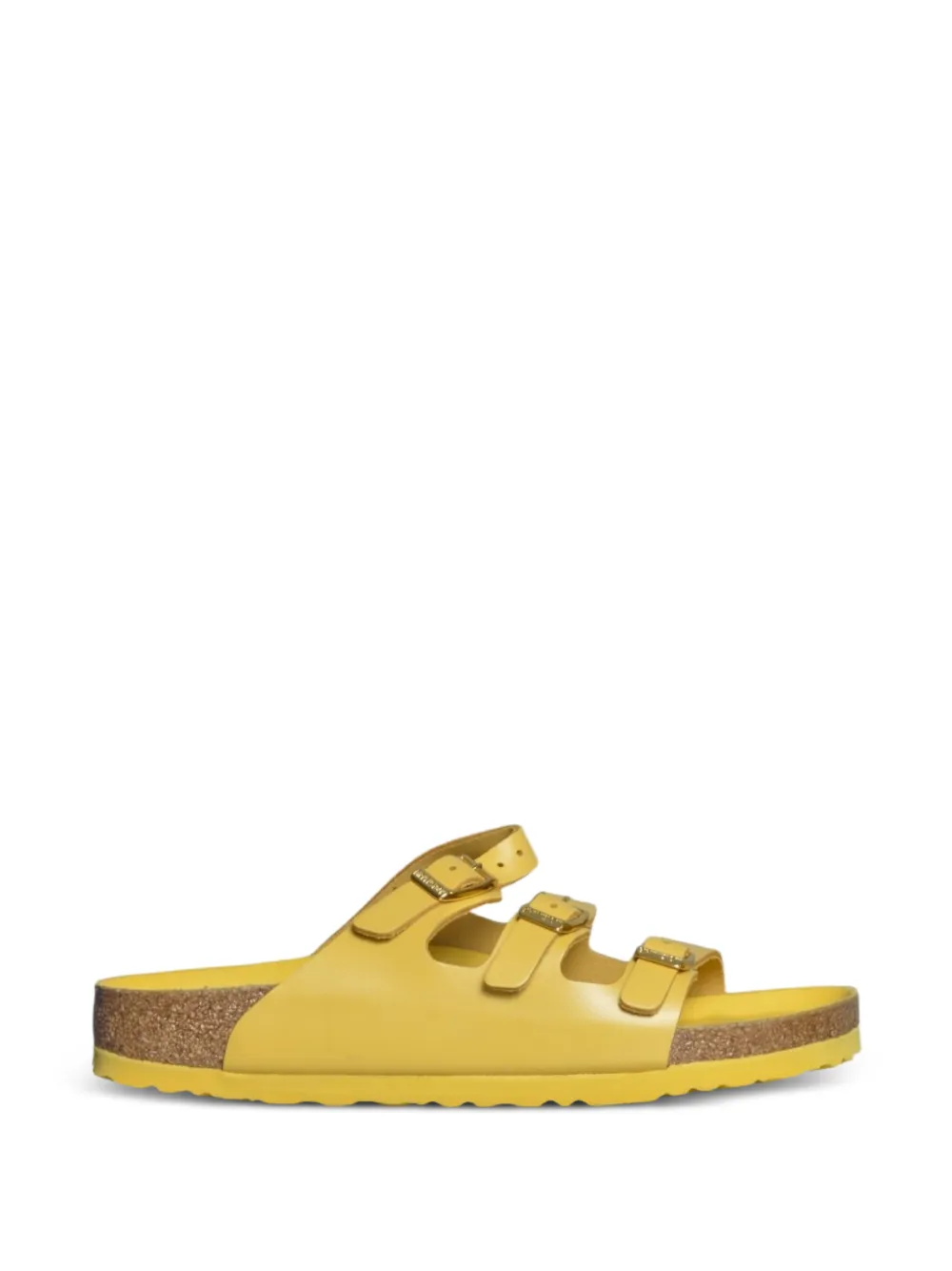 Birkenstock Florida sandalen met drievoudig bandje en gesp Geel