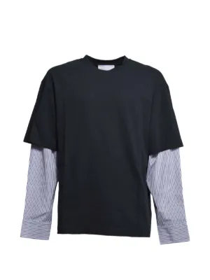 Jil Sander ストライプトリム Tシャツ | ブラック | FARFETCH JP