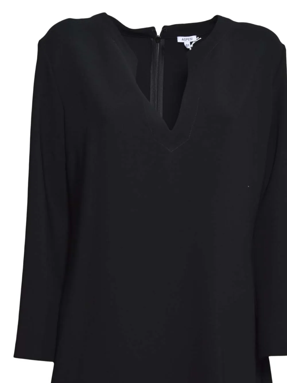 Aspesi V-neck Mini Dress - Black 