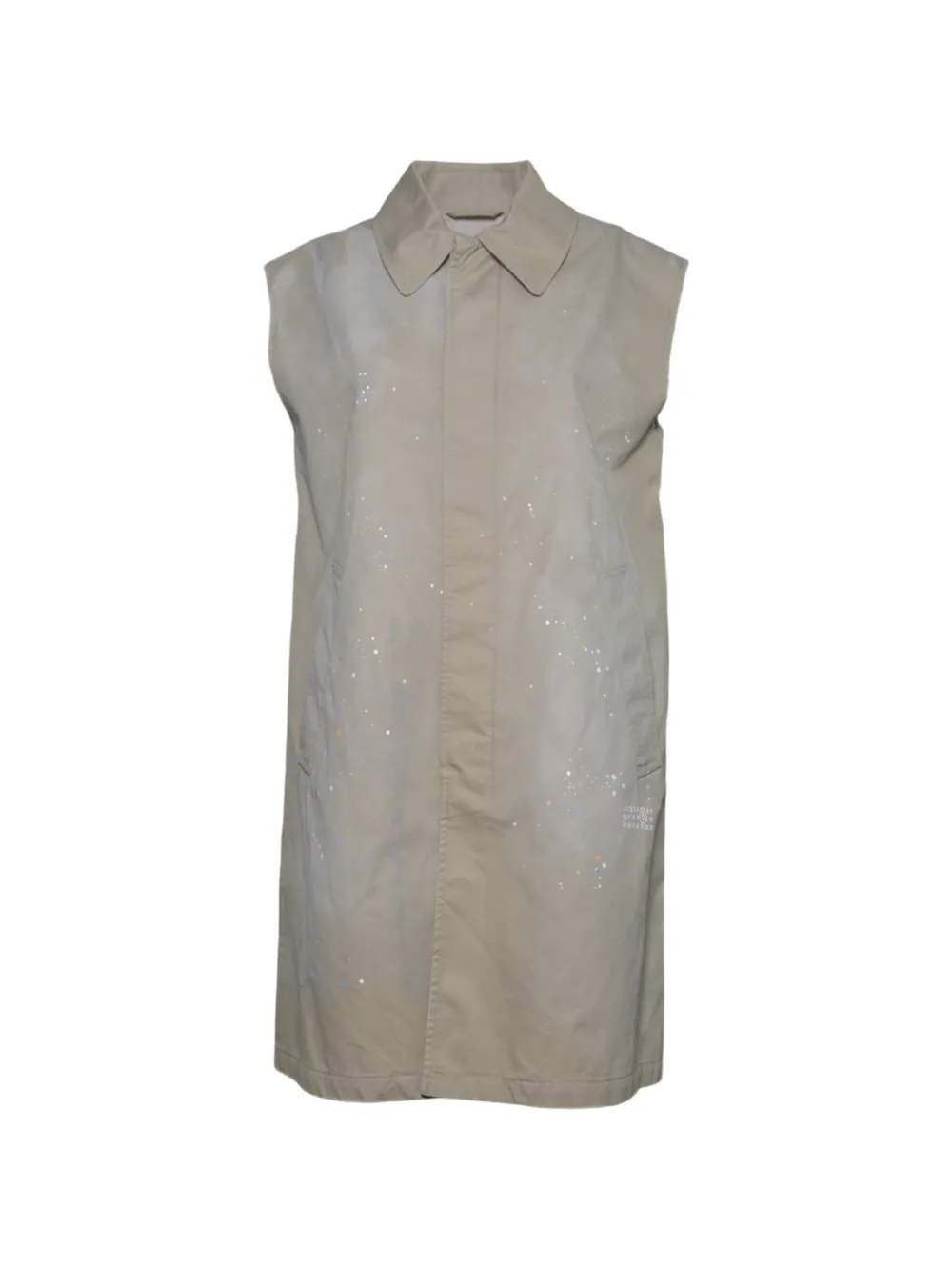 MM6 Maison Margiela Kids splatter sleeveless jacket - Nude