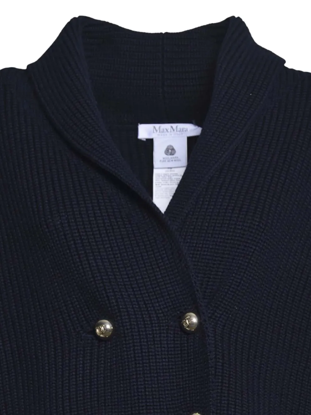 Max Mara Vest met knopen Blauw