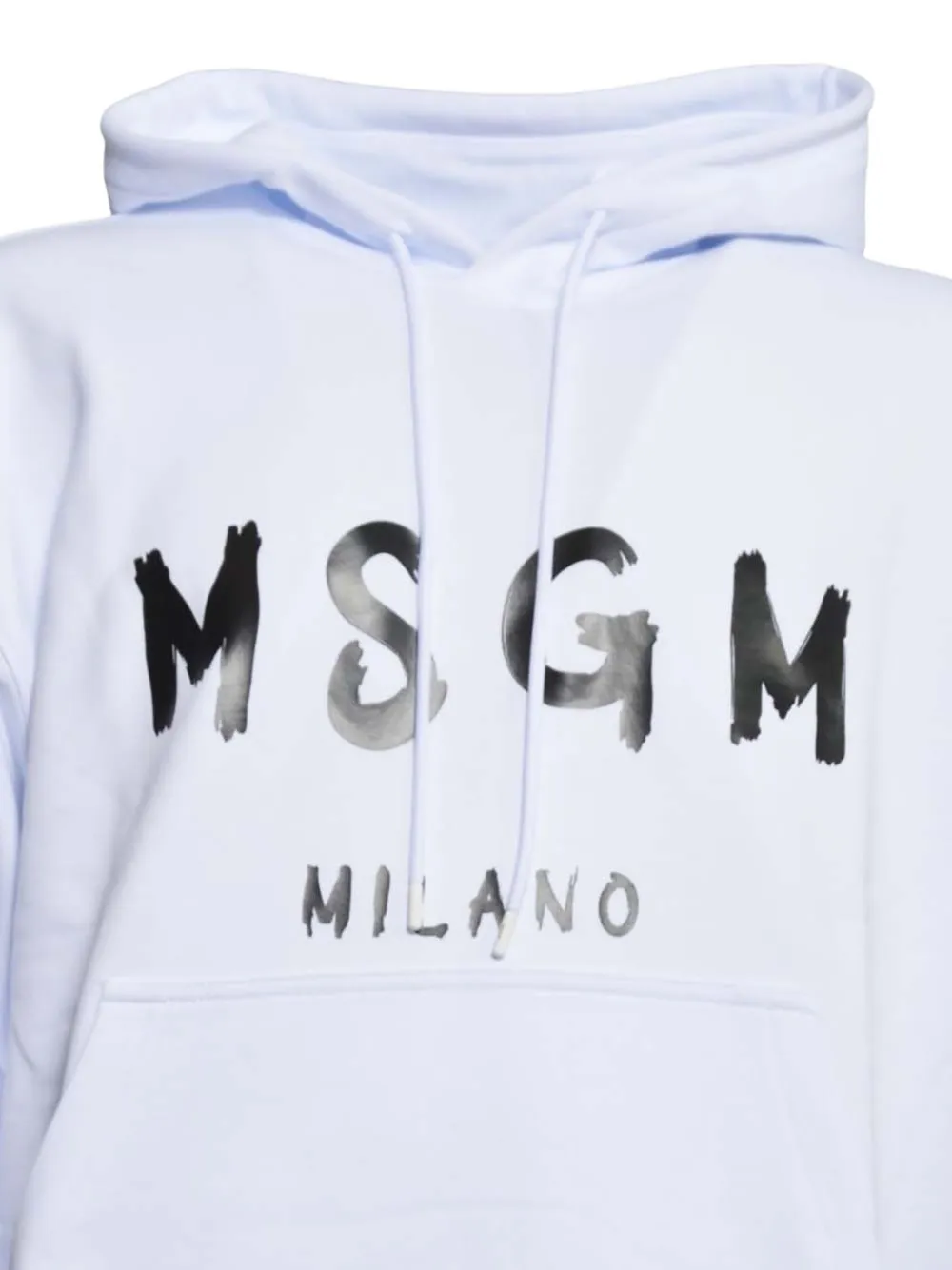  Msgm Logo Hoodie - White 