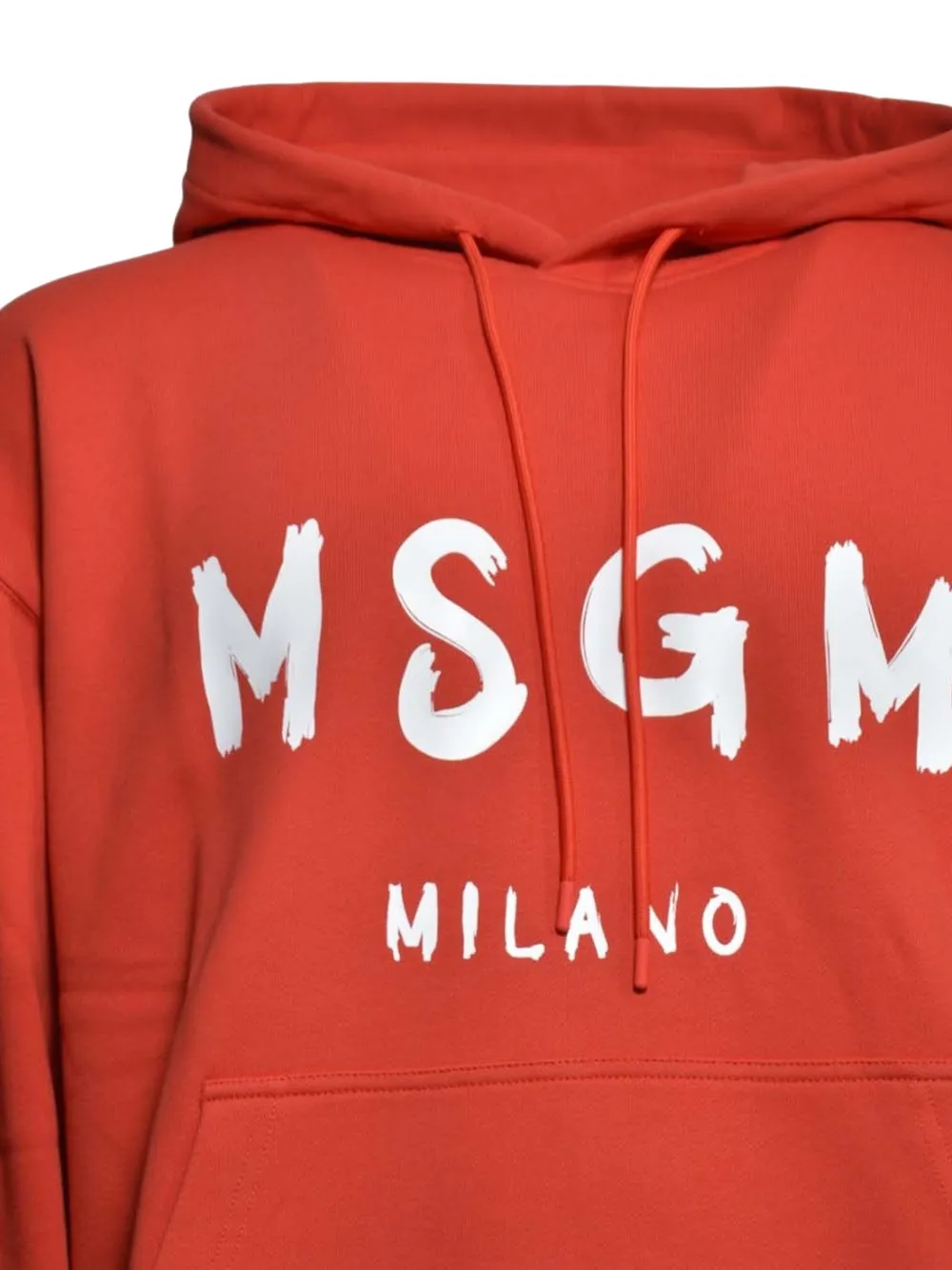  Msgm Sudadera Con Capucha Y Logo - Rojo 
