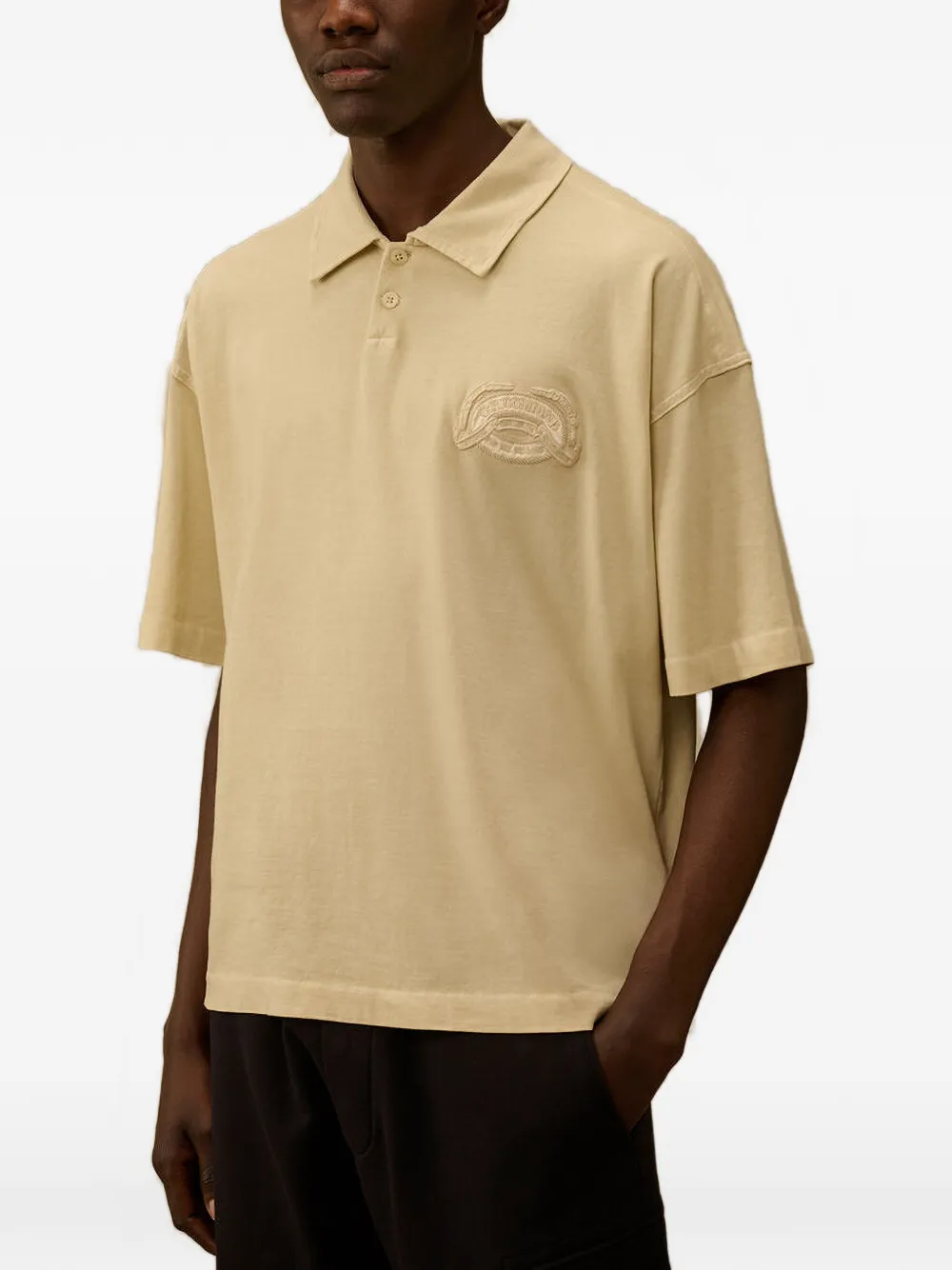 C.P. Company Poloshirt met borduurwerk Beige