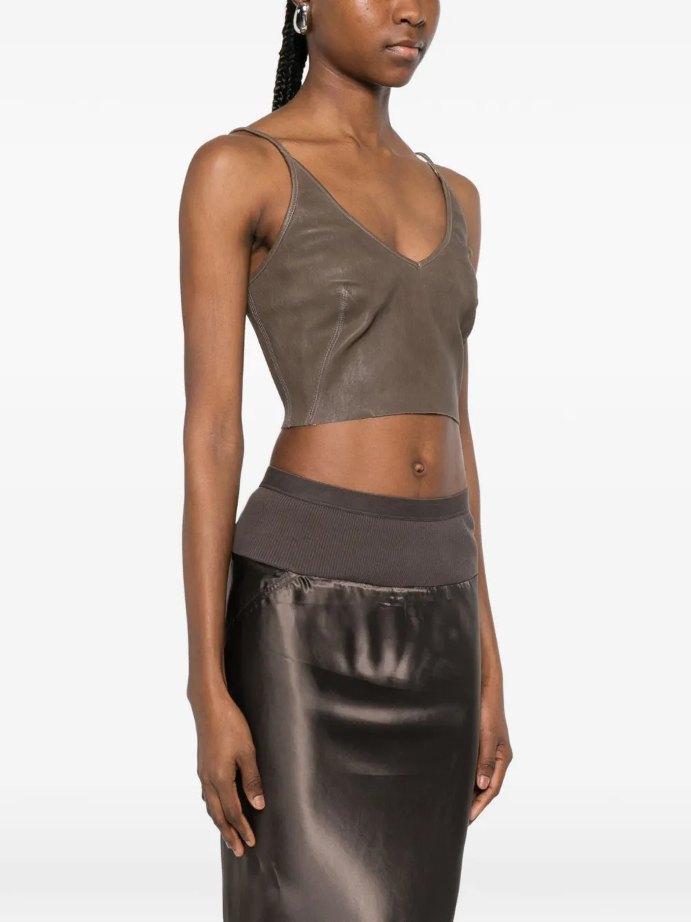  Rick Owens V-neck Top - Grey 