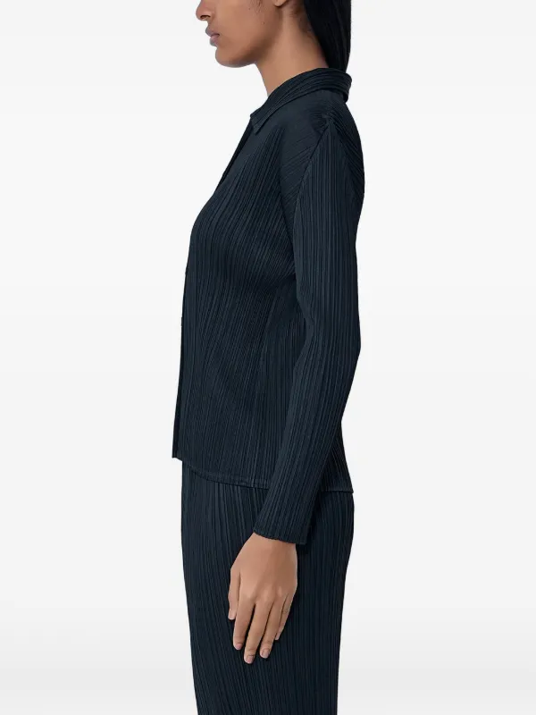 Pleats Please Issey Miyake プリーツ シャツ | ブラック | FARFETCH JP
