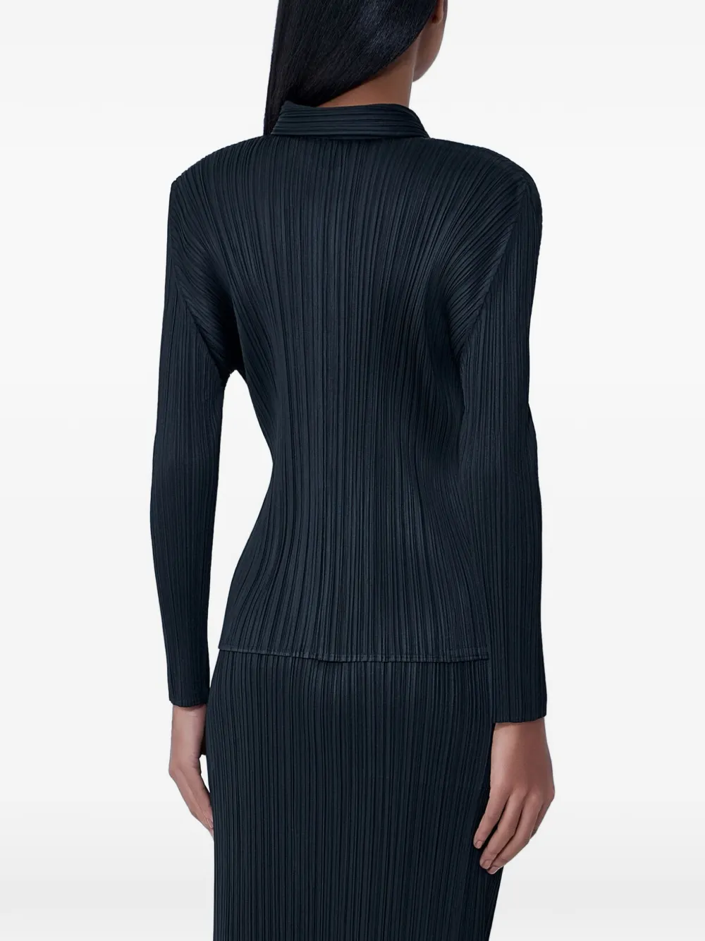 Pleats Please Issey Miyake プリーツ シャツ | ブラック | FARFETCH JP