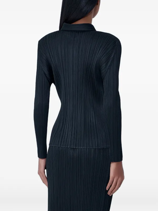 Pleats Please Issey Miyake プリーツ シャツ | ブラック | FARFETCH JP