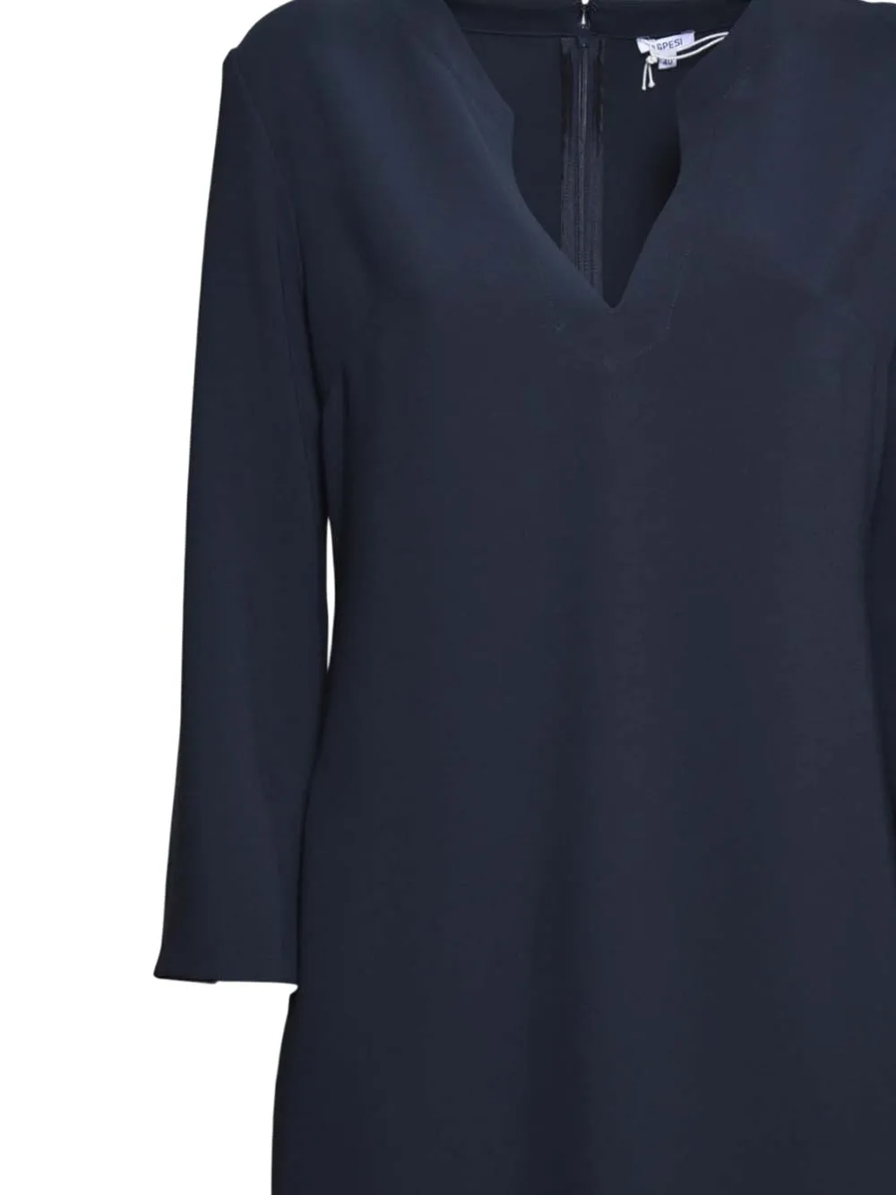  Aspesi V-neck Mini Dress - Blue 