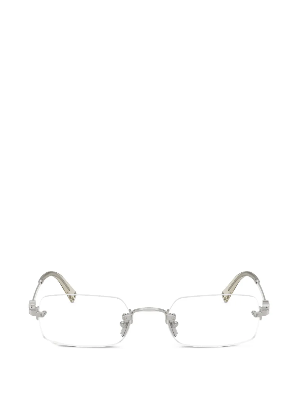 Miu Miu Eyewear rimless glasses - Argento