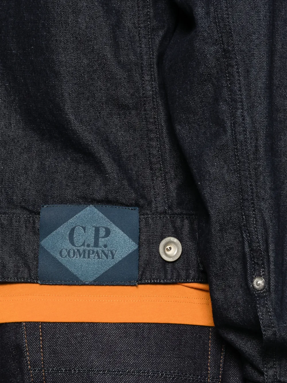 C.P. Company 3 1 denim jack met rits Blauw
