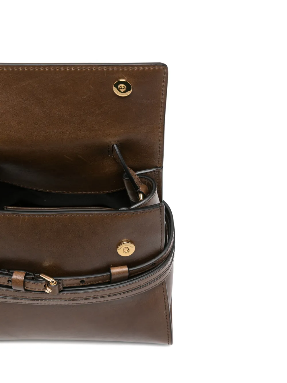 Moschino Kleine Tie Me shopper met gespband Bruin