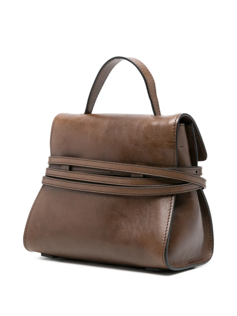 Moschino Kleine Tie Me shopper met gespband Bruin