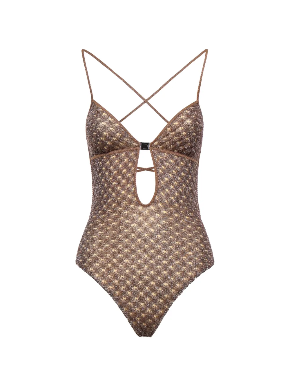 Missoni cut-out swimsuit - Marrone