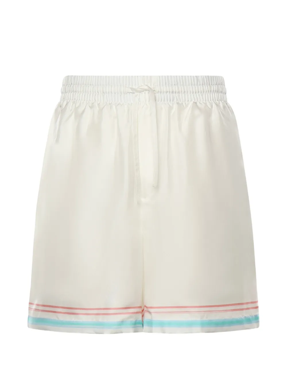 Casablanca Dance Joy pocket-detail drawstring silk shorts - Bianco
