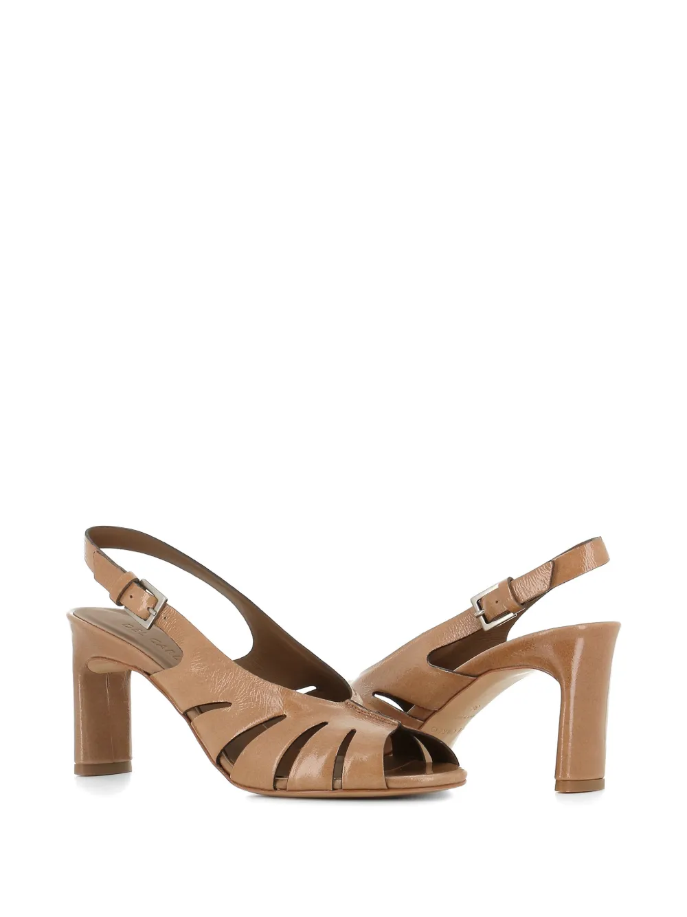 Del Carlo Sandalen met open neus en hak Beige