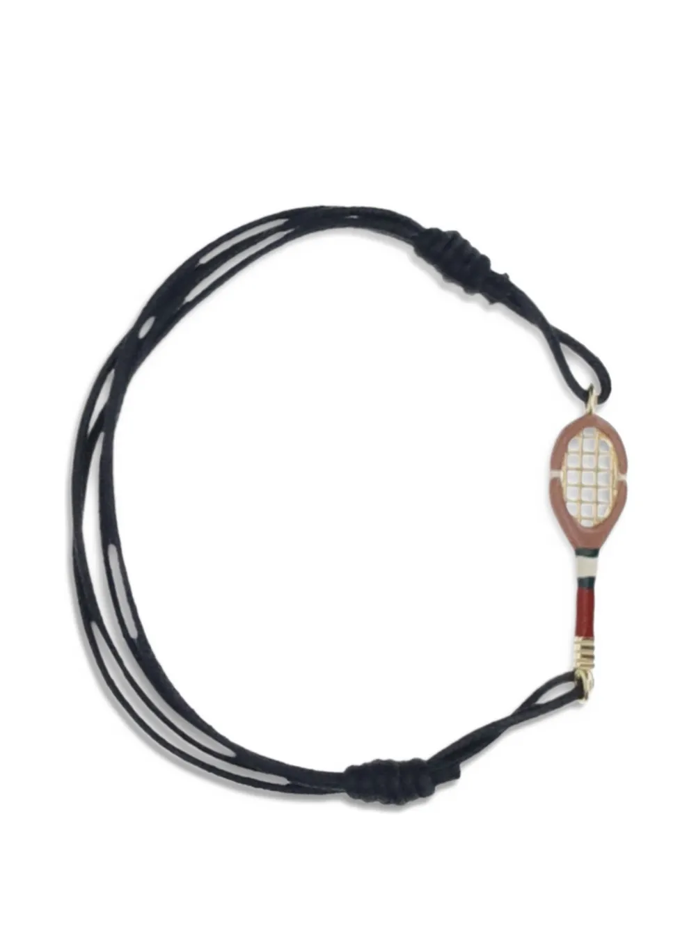 Aliita Tennis-racket-charm bracelet - Nero