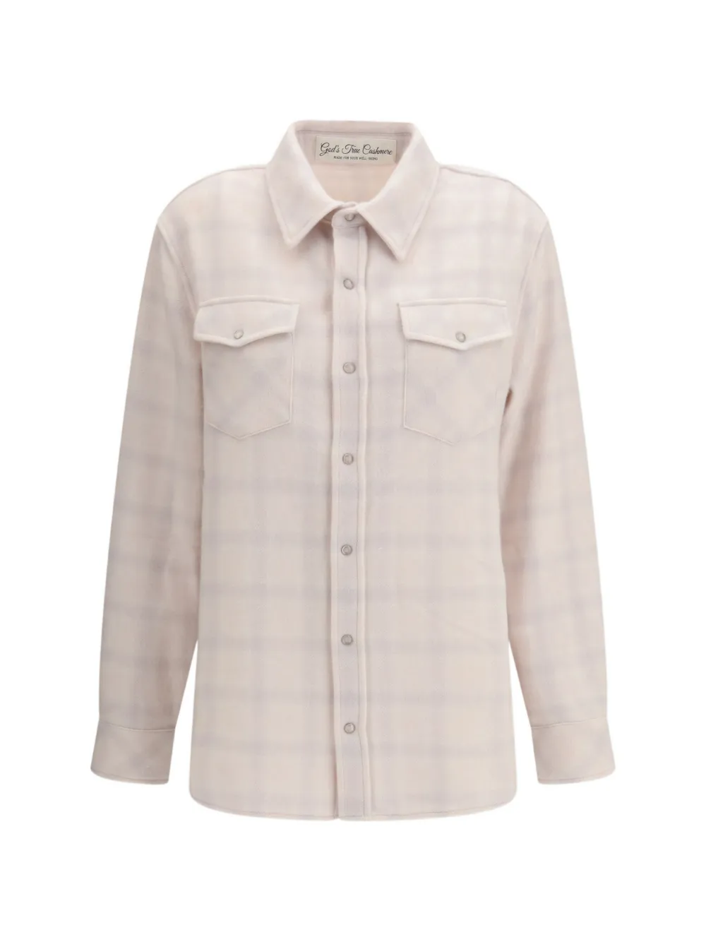 GOD'S TRUE CASHMERE Clarity check-pattern shirt - Toni neutri