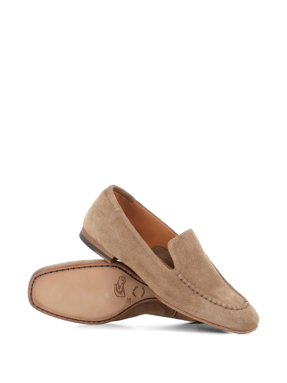 Alberto Fasciani Lily suède loafers Beige