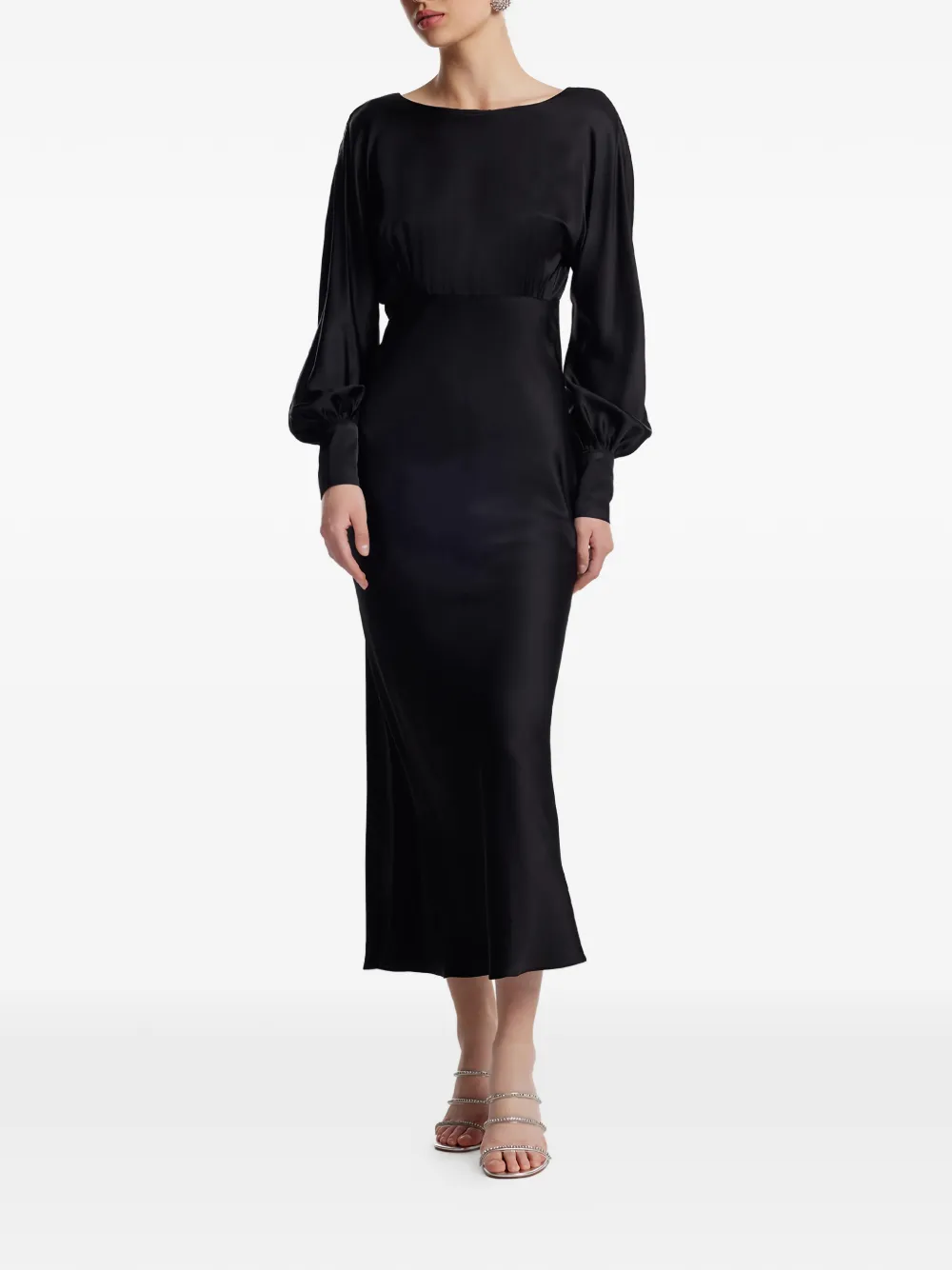 FRAMBOISE bishop sleeve dress - Schwarz