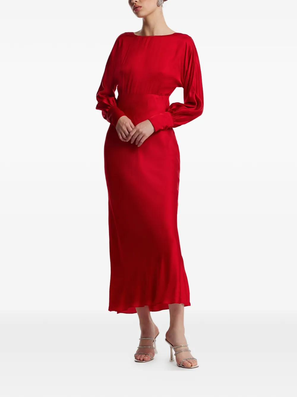 FRAMBOISE long-sleeve dress - Rosso