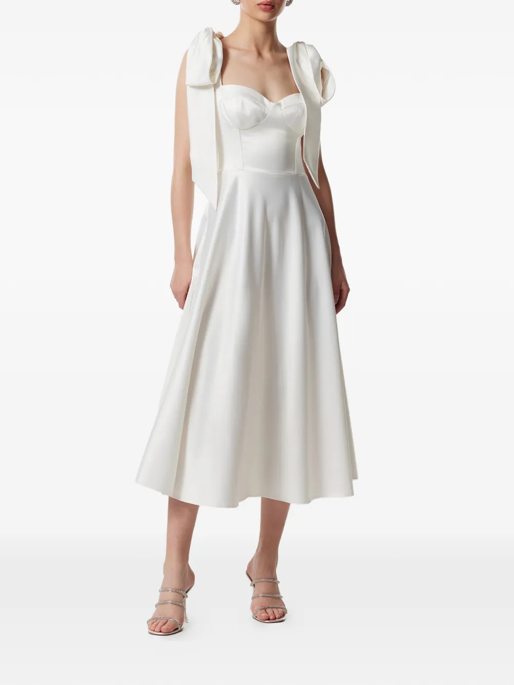 FRAMBOISE bow detail dress - Bianco