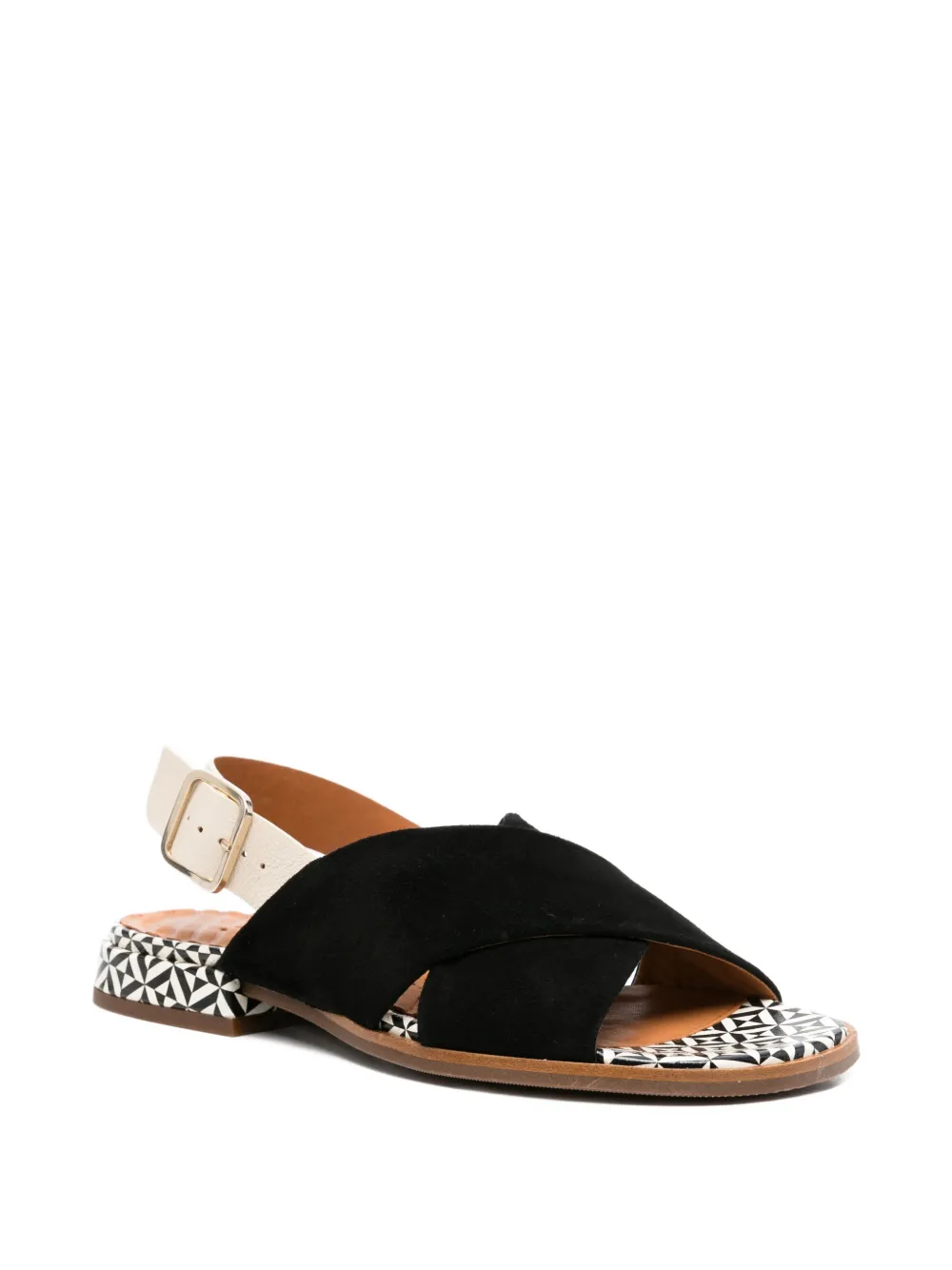 Chie Mihara Waspi crisscross strap sandals Zwart