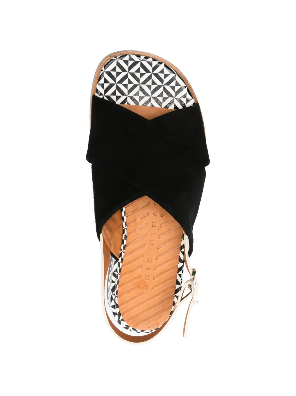 Chie Mihara Waspi crisscross strap sandals Zwart