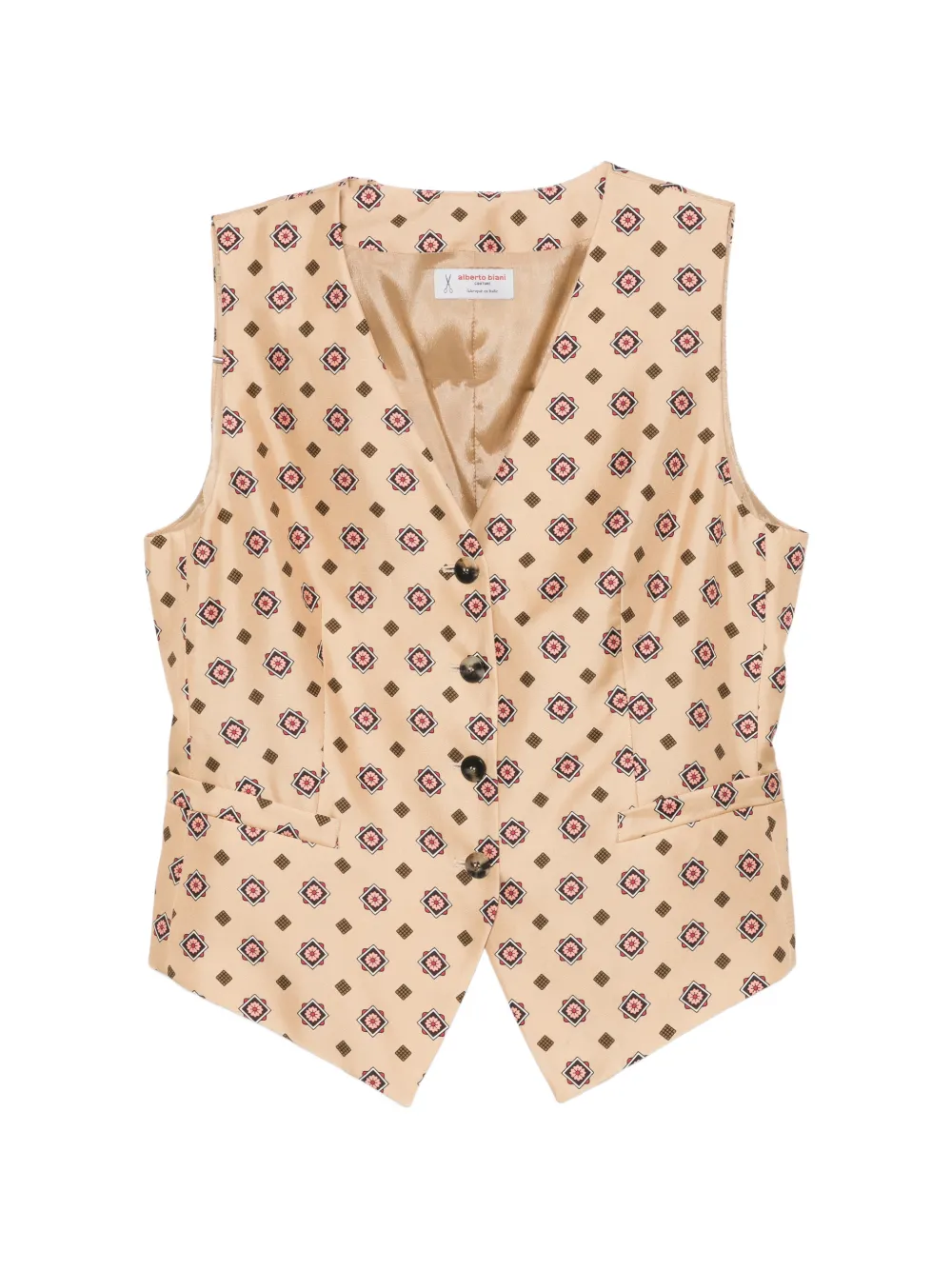 Alberto Biani buttoned patterned waistcoat - Toni neutri