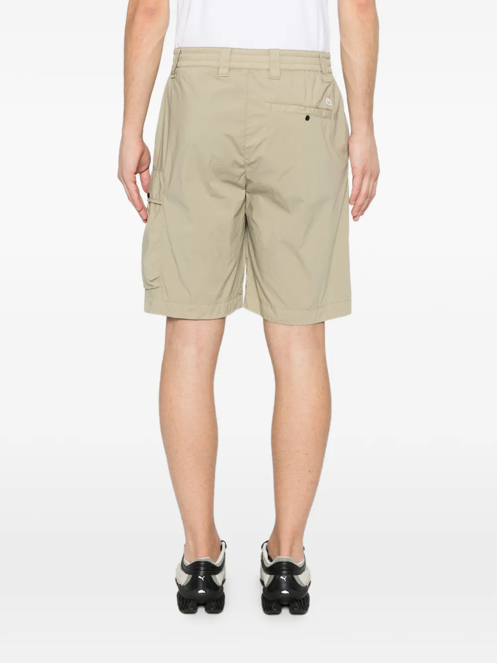 C.P. Company 50 Fili Lens ruimvallende stretch cargo shorts Beige