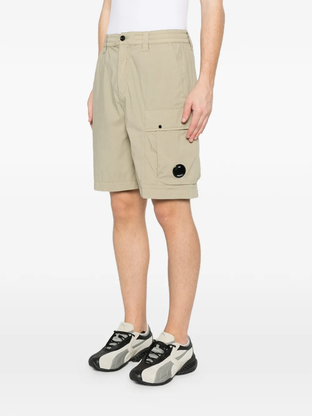 C.P. Company 50 Fili Lens ruimvallende stretch cargo shorts Beige