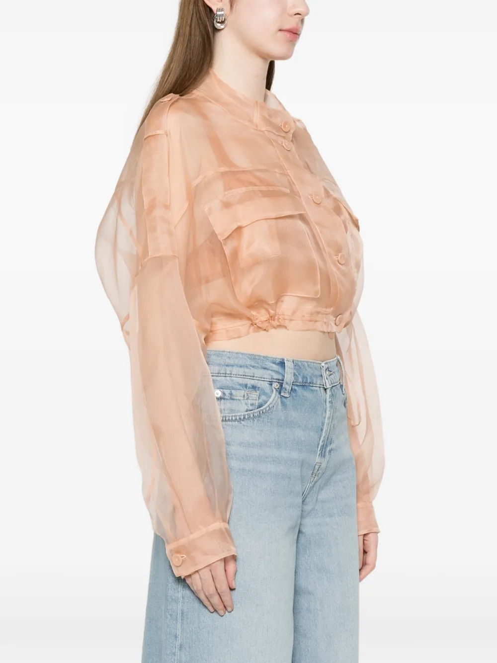  Pinko Logan Caban Pocket Buttoned Jacket - Neutrals 