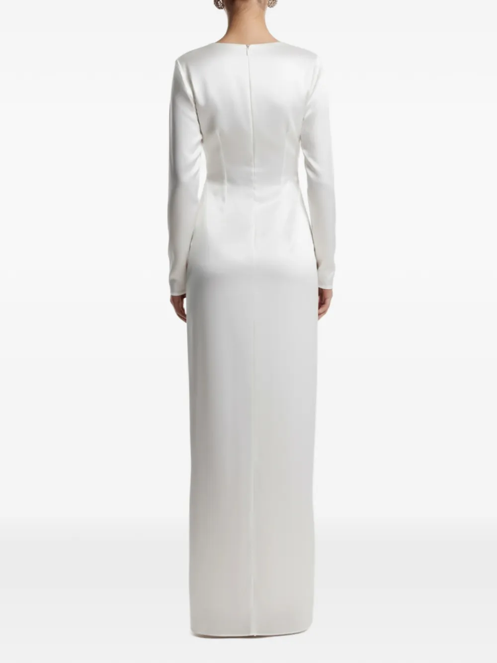  Framboise Twisted V-neck Dress - White 