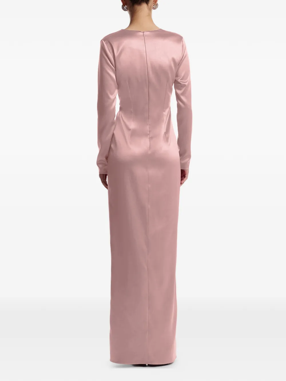  Framboise Twisted V-neck Dress - Pink 