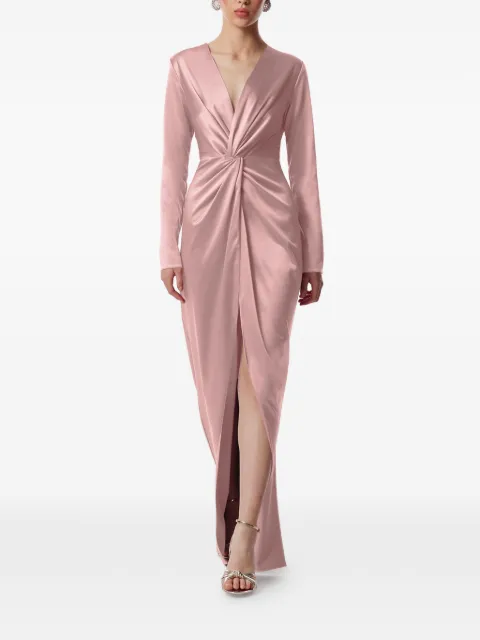FRAMBOISE Talmar twisted V-neck dress