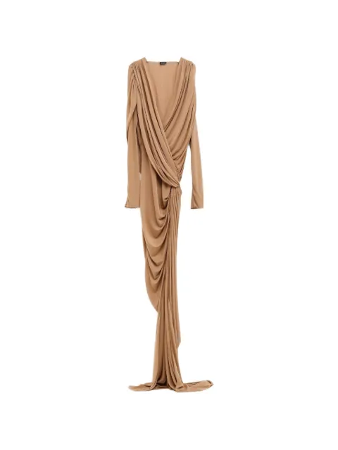 Atlein draped split maxi dress